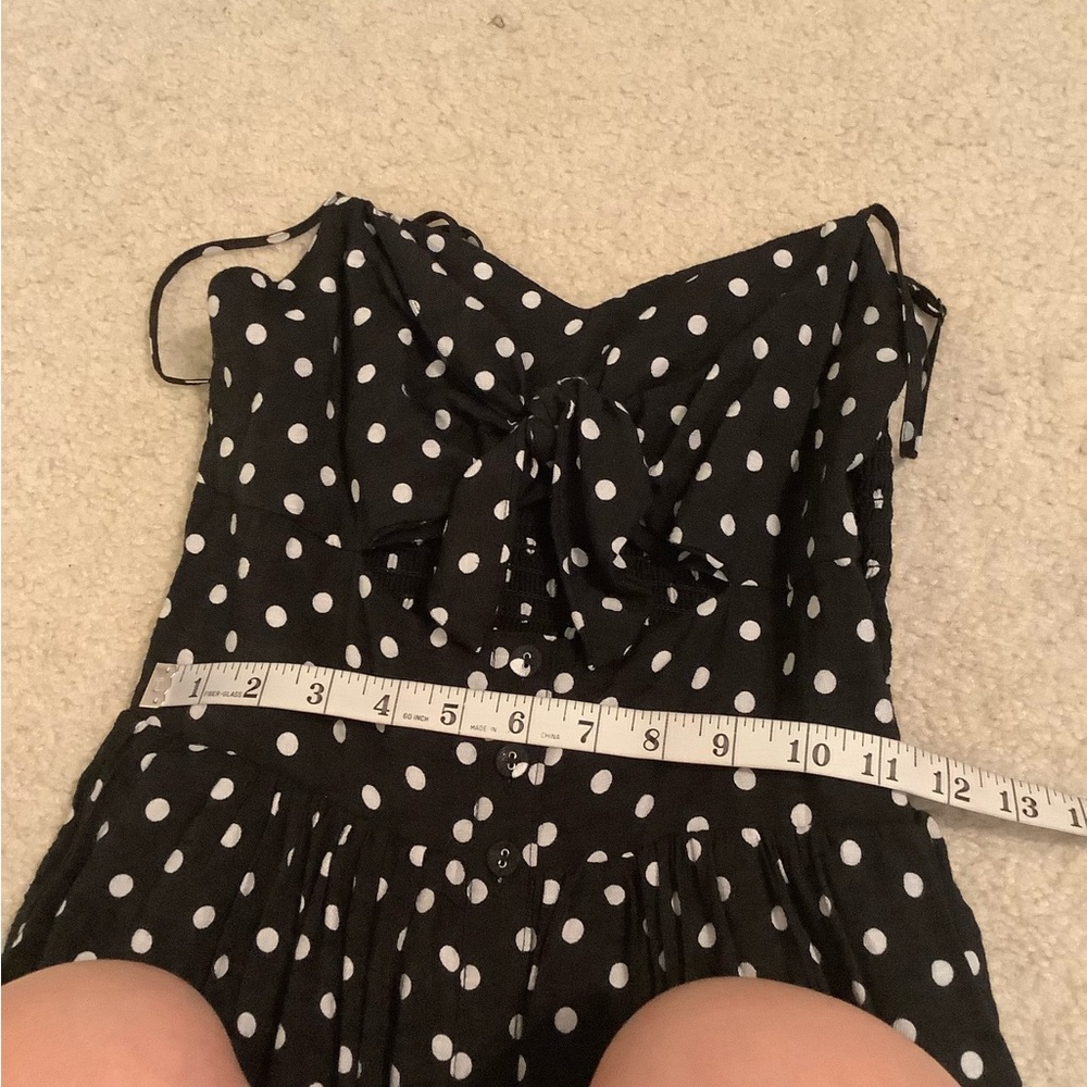 Xhilaration Black & White Pin up Girl Retro Polka Dot Midi Sun Dress Small. - Picture 12 of 13